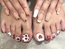 バレンタインネイル