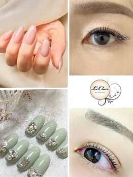 ル クレール(Nail & Eyelash Le Clair)の写真/【お仕事終わりの方に◎】大谷地駅から徒歩1分の好立地で通いやすい♪指先も目元も大人上品な印象に