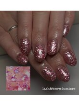 リュミエール(lash&brow lumiere)/ジェルネイル &nbsp;ラメ &nbsp;ワンカラー
