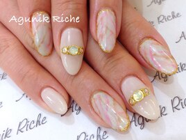 【大理石ネイル】