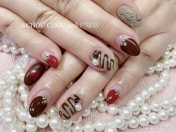 アンドシュシュネイル(&CHOU CHOU nail)/お客様ネイル バレンタイン