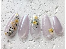 ジュネル/押し花×ハーバリウムネイル