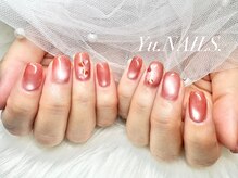 ユーネイルズ 恵比寿(Yu.NAILS.)/春色◎ハートマグネットネイル