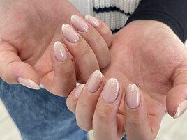 先端ラメワンカラー