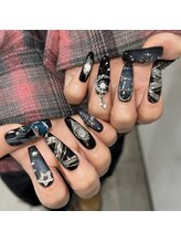 モカ 心斎橋(moca by Lee)/【Aina】ブラックy2kネイル