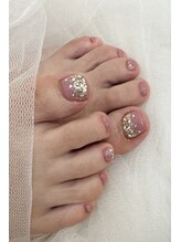 タムタムネイル 本厚木(Tam Tam Nail)/親指アート、ラメ追加