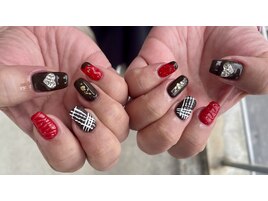 バレンタインネイル