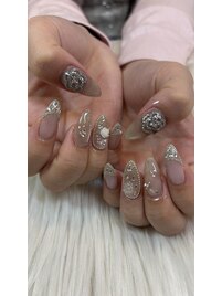 バレンタインネイル