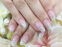 ネイルサロン 爪吉/輝きホロのグラデーション♪