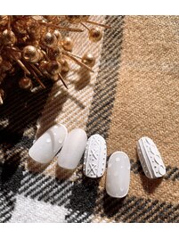 ニット×雪の結晶