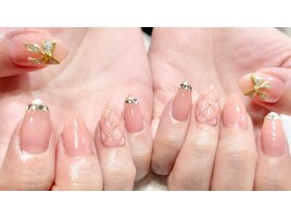 キルティング×リボンネイル