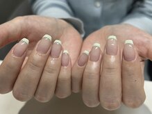 ネイルアヴァンス 京橋店(Nail AVANCE.)/ミントグリーンカラーフレンチ☆
