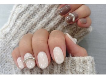 ミエル 大宮店(miel)/アシメカラー+追加アート