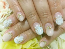 ネイルサロン 爪吉/ツイード＆まるフレンチ♪