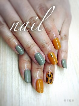 シキ(SIKI)/ピスタチオ×キャメル　ヒョウ柄