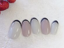 ナル バイ ネイルブレイク(Nalu by Nail Break)/黒細フレンチ