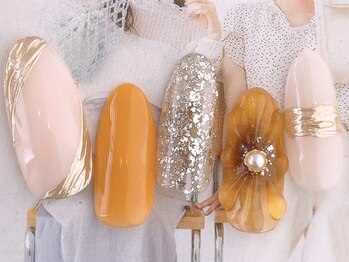 ネイルサロンフォーユー(for u)/べっ甲フラワーネイル¥7980
