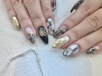 スクレ(Sucre)/大理石ネイル