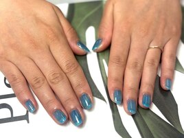 ワンカラー/透け感ネイル