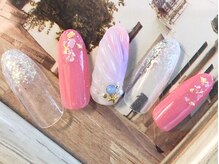 ロア ネイル(Loa nail)/【B】ウロコネイル×ラメグラ