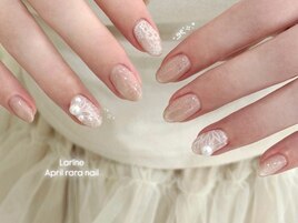 上品レース×パールネイル