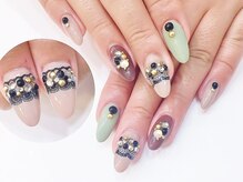 ネイルコレクション ピンク(Nail Collection Pink)/ジェルアート放題/黒レース