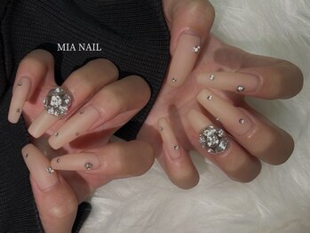 ミア ネイル 高槻市店(MIA NAIL)の写真/【大人気！長さ出しメニュー★】SNSでトレンドの韓国/ワンホン/リボンネイルも◎パーツ、カラーの種類豊富!