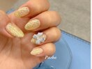 yellow glitter×ribbon