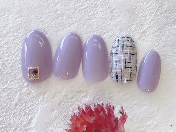 ナル バイ ネイルブレイク(Nalu by Nail Break)/パープル×ツイード