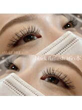 アイラッシュ ナナラ(eyelash Nanala&.)/ブラックフラットラッシュ160本