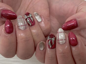 ディーネイル 池袋(D-nail)/【山崎】リボンネイル