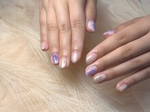 エクリュ(ecru)/水彩画ネイル