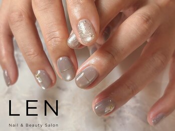 レン(LEN.)の写真/【大人女性のリピーター様多数◎】指先を彩るこだわりのパーツや豊富なデザインで上品で綺麗なお手元に♪