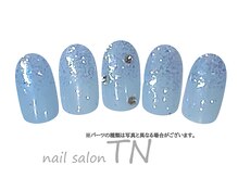 ティーエヌ TSUTAYA AVIX福知山店/涼しげキラキラネイル♪