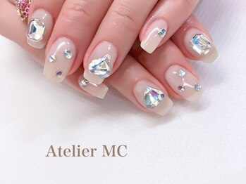 アトリエ エムシー 新富町(Atelier MC)/キラキラストーンネイル