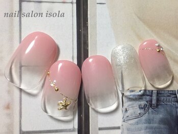 ハウスアンドアイラッシュ ネイル(House&eyelash nail)/グラデーション・チャームアート