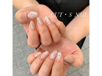 カッツ エステティックサロン 元町(CUT S)/ダルメシアン×ミラーネイル