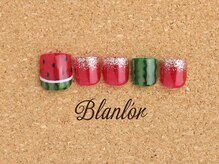 ブランロール 中目黒店(Blanl'or)/ＦＯＯＴ　夏のスイカネイル