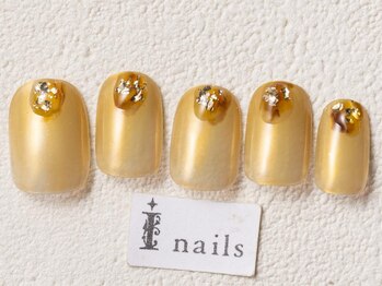 アイネイルズ 渋谷店(I nails)/ぷっくりブラウンミラー