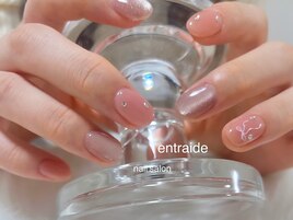 ちゅるんピンク♪うるかわネイル