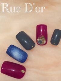 デニム風アートネイル