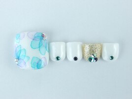 水彩フラワーネイル・6600円