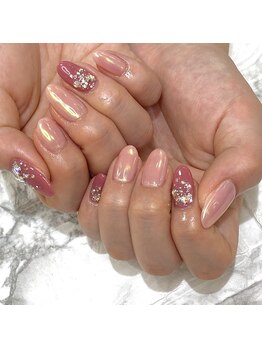 グラマラス プレジール 中野店(glamourous plaisir)/オーロラパウダーネイル