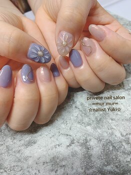 プライベート ネイルサロン マーマ(murmur)/ぷっくりフラワーネイル