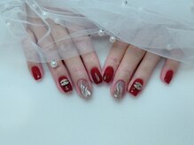 ネイル スパ ココプラス(Nail spa Cocoplus)/ボルドーのシャネルパーツネイル
