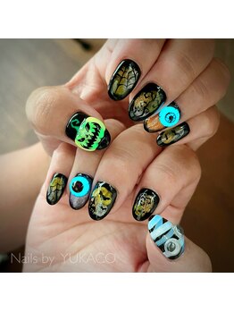 リグネイルスタジオ(Lig nail studio)/光るハロウィンネイル
