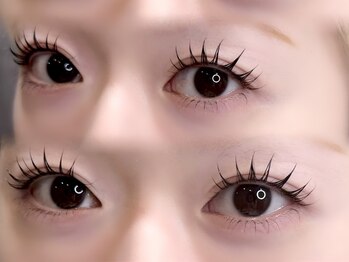 アークヘアーリズ 古川橋店(Arc hair Liz)の写真/マツエクが初めての方にも◎フラットラッシュ100本でナチュラルな目元を再現☆なりたい理想の目元へ。