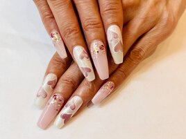 ハートデザインネイル
