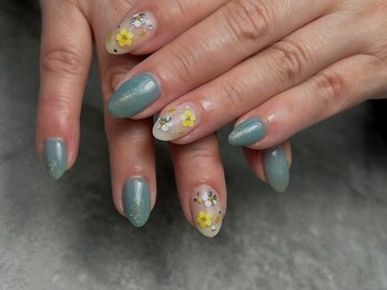 アンジュール(unjour)/ホロフラワーネイル