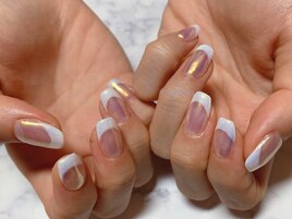 ジェルネイル★王道白フレンチ